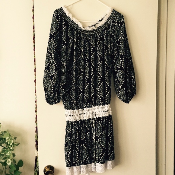 Free People boho off-the-shoulder dress