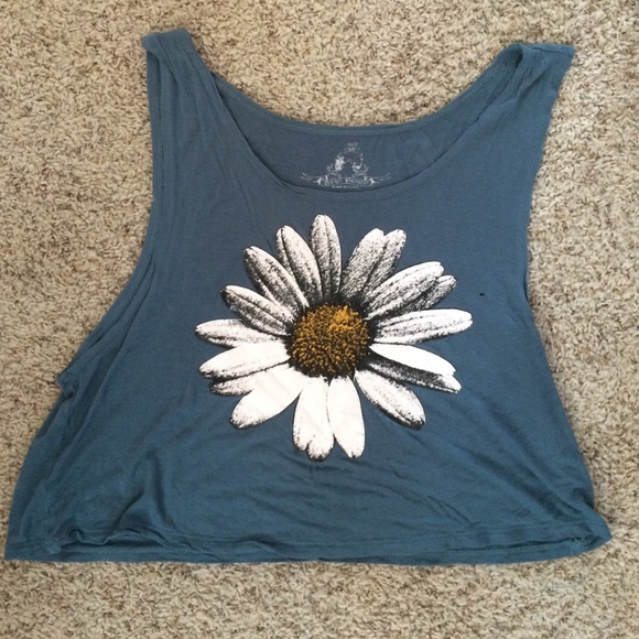 Crop flower tank top