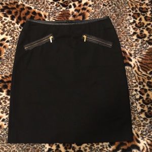 EUC Bebe leather piping pencil skirt, knee length