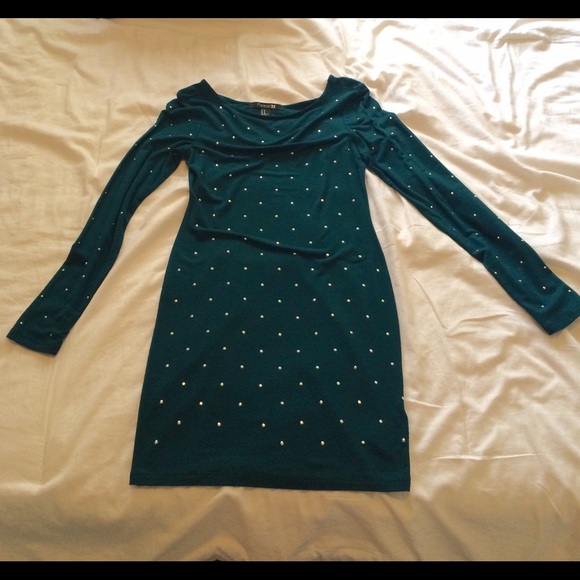Studded Green Dress