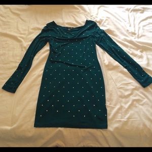 Studded Green Dress