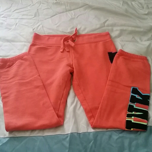 Orange Victoria Secret sweatpants