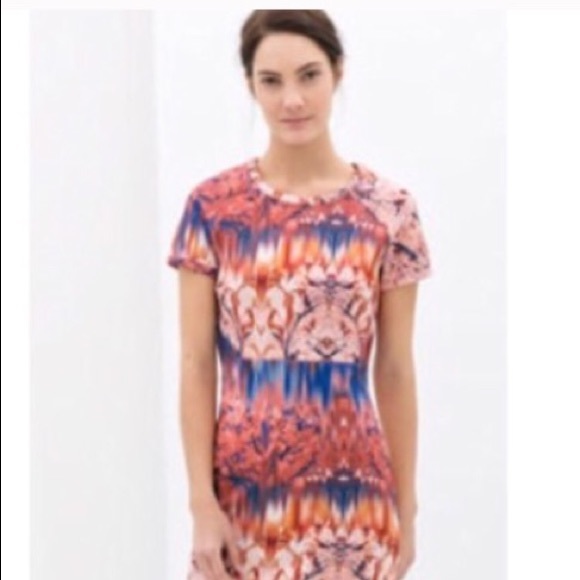 Zara Neoprene Vibrant Dress
