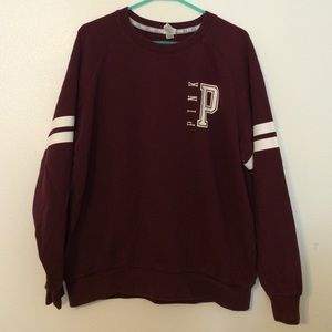 Maroon crew neck sweater -ON HOLD