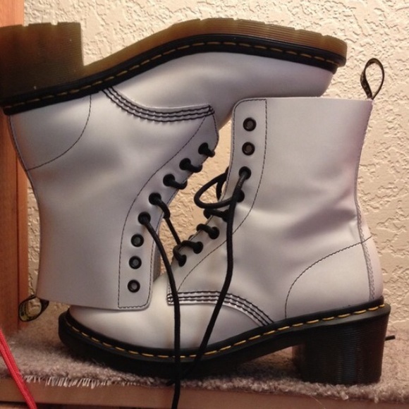 New white Doc Marten boots