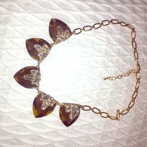 Statement necklace - tortoise and bling!