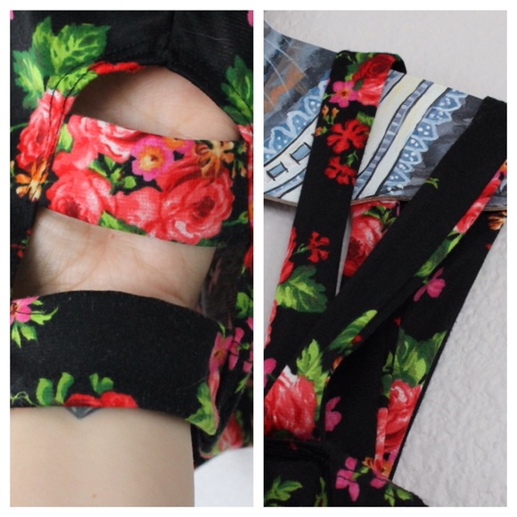 SOLD Floral Cut Out Crop Top - Picture 4 of 4