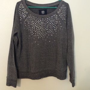 Sequined charcoal sweater