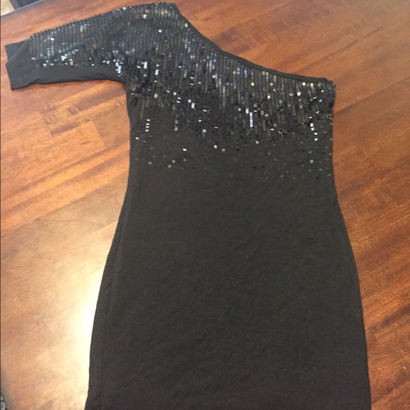 Black sequin dress