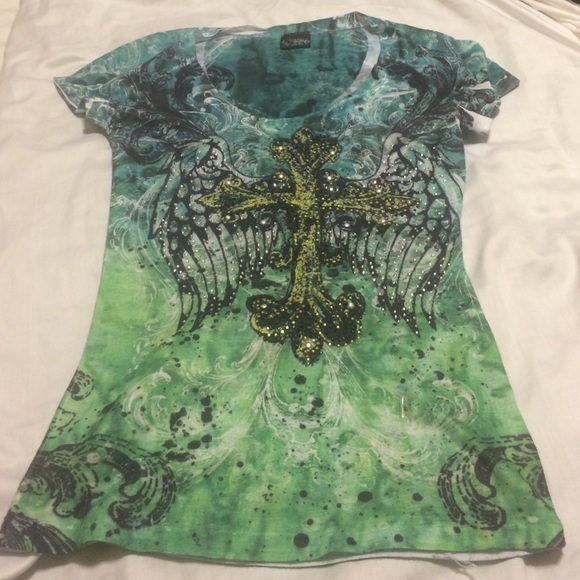 Blue and Green Shirt