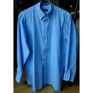 Men's Blue Button-Up