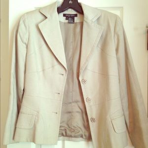 Cream Blazer Cotton/Silk