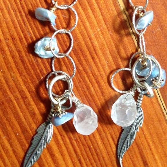 New Tessa 925 rose quartz earrings - Picture 4 of 4