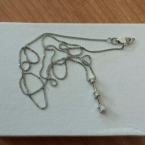 White gold and diamond necklace