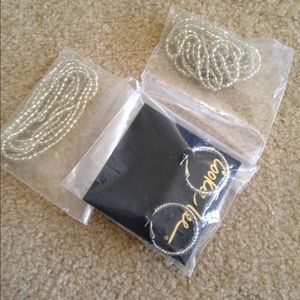 CL beaded necklace, earrings bracelet