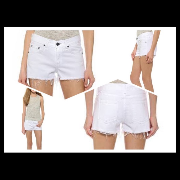 Rag & Bone White Cut Off Shorts sz 25