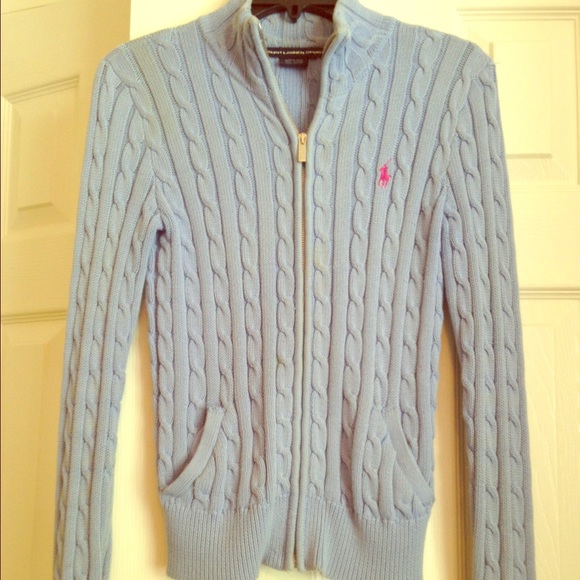 Ralph Lauren Cable Knit Zip Sweater