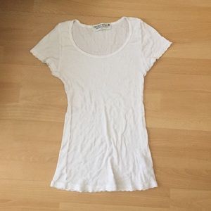 Project Social white basic tee