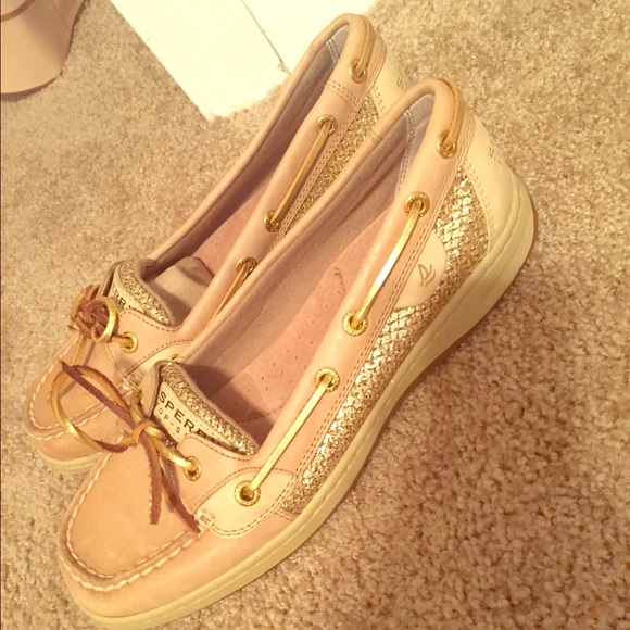Brand New Gold Glitter Sperrys