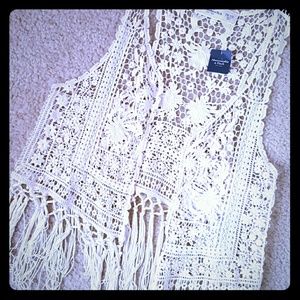 NEW Abercrombie & Fitch Crochet Boho Vest!!