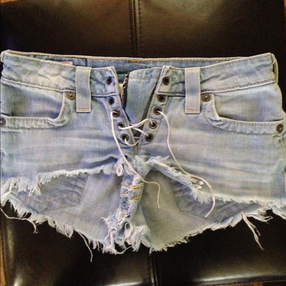 Light wash shorts