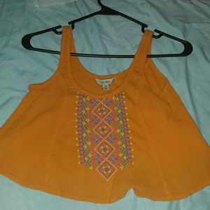 Orange crop top
