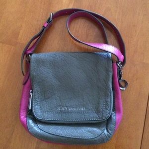 Juicy Couture gray and pink handbag