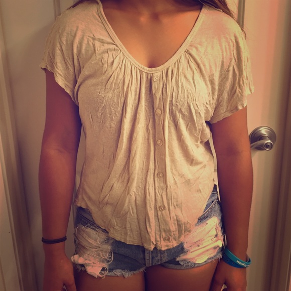 Tan shirt