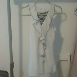 White && black dress top