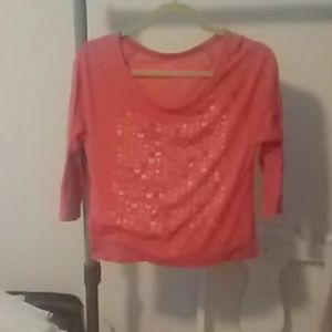 Pink tribal print top