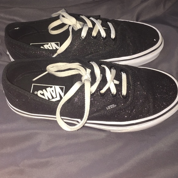 Vans black sparkly