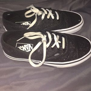 Vans black sparkly