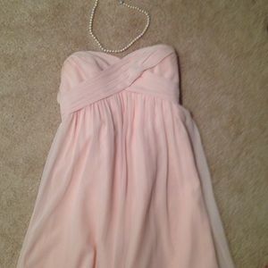 Pink long prom dress