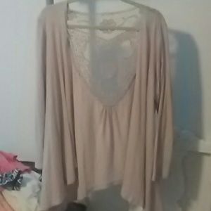 Brown lace cardigan