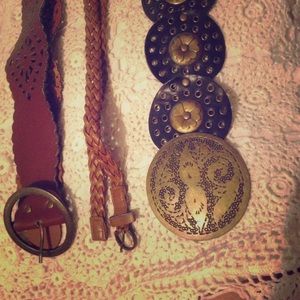 3 Vintage waist belts