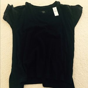 Ann Taylor Loft Black Vintage Wash T NBW