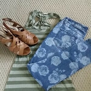 Lauren Conrad Floral Jeans