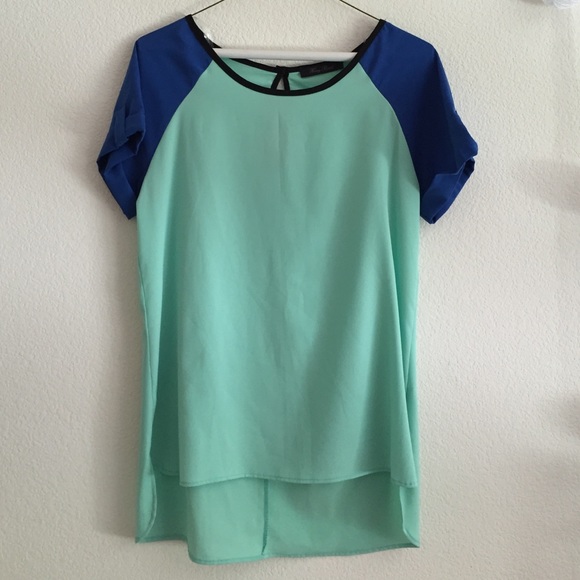 Honey Punch colorblock shirt