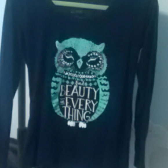 Navy owl top