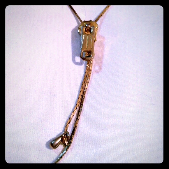 vintage zipper necklace