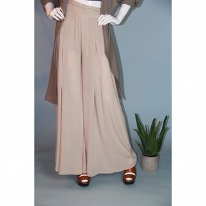 Wide leg woven pants