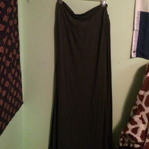 Long grey maxi skirt