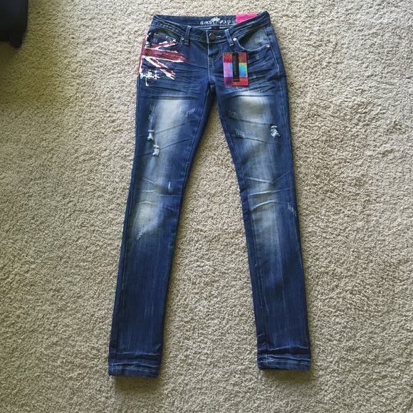 Almost Famous Always Fabulous British Flag Pants - Picture 1 of 4