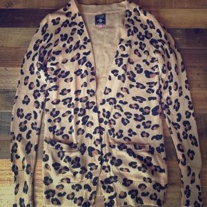 PINK Victoria's Secret leopard cardigan