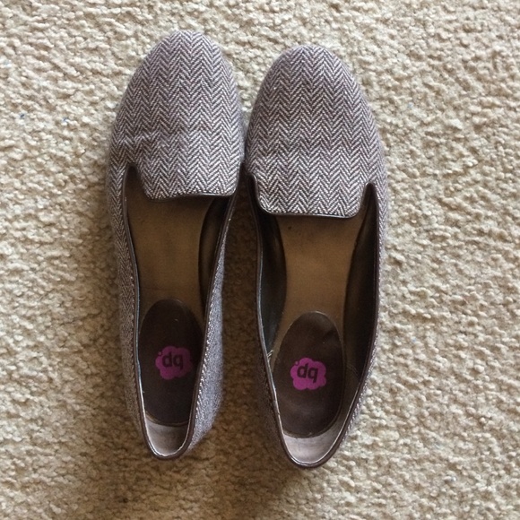 Brown tweed loafers