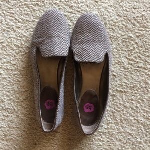 Brown tweed loafers