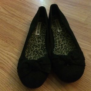 Black Bow Ballet Flats