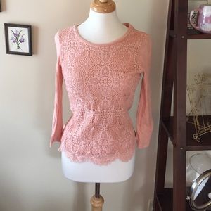 J. Crew lace cotton top