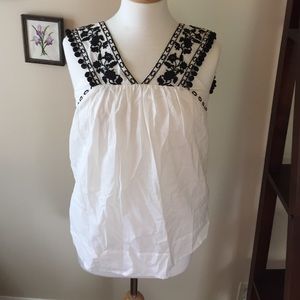 J. Crew white cotton top