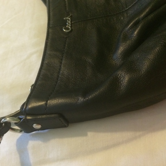 Coach black leather shoulder bag or crossbody